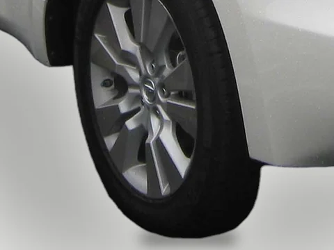 Wheels and the ground line close-up, result