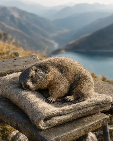 Mountain marmot nap