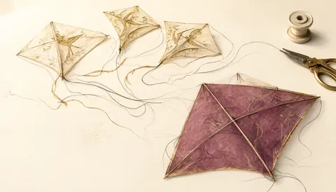 Plum paper kites