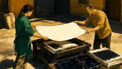 Ochre print workshop
