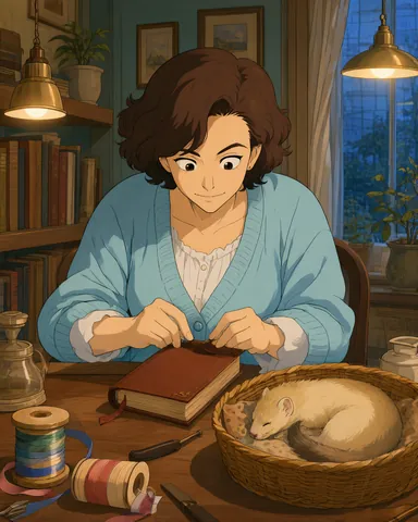 The evening bookbinder