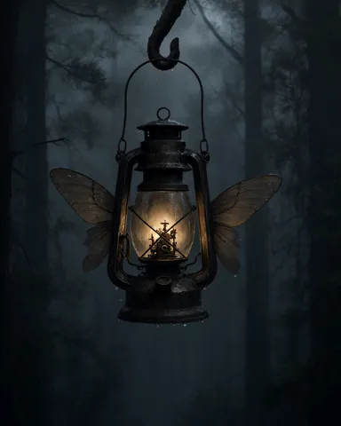 Moth clock in the fog