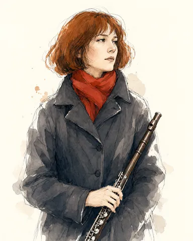 The auburn flutist