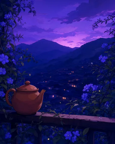 The purple balcony
