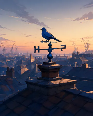 The paper bird weather vane